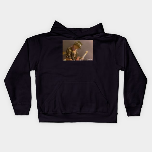 Stevie Ray Vaughan - Dedication Kids Hoodie by davidbstudios